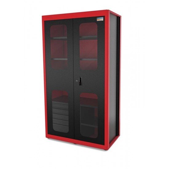 ARMARIO VERTICAL PARA FERRAMENTAS 2 PORTAS COM VISORES E 5 GAVETAS TRAMONTINA