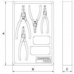 MODULO COM ALICATES PARA ANEIS 4 PECAS TRAMONTINA