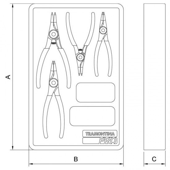 MODULO COM ALICATES PARA ANEIS 4 PECAS TRAMONTINA