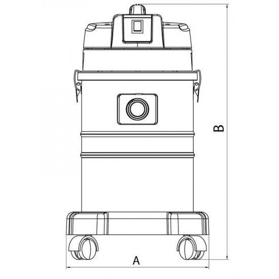 ASPIRADOR DE PÓ PARA SÓLIDOS E LÍQUIDOS 1400 W TANQUE DE AÇO INOX CAPACIDADE 30 LITROS TRAMONTINA PRO