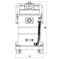 ASPIRADOR DE PÓ PARA SÓLIDOS E LÍQUIDOS 1400 W TANQUE DE AÇO INOX CAPACIDADE 50 LITROS TRAMONTINA PRO