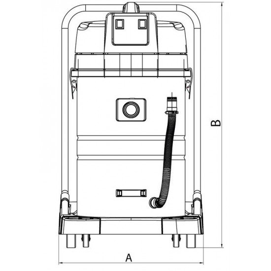 ASPIRADOR DE PÓ PARA SÓLIDOS E LÍQUIDOS 1400 W TANQUE DE AÇO INOX CAPACIDADE 80 LITROS TRAMONTINA PRO