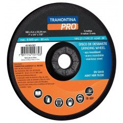 DISCO DESBASTE PARA ACO INOX 9 TRAMONTINA
