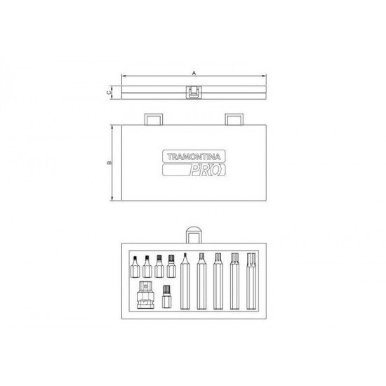 JOGO DE PONTEIRAS INTERCAMBIAVEIS MULTIDENTADA - 11 PECAS TRAMONTINA