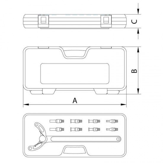FERRAMENTA AUTO AJUSTAVEL PARA TRAVAR POLIAS DO COMANDO DE VALVULAS 9 PECAS TRAMONTINA