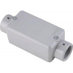 CONDULETE EM ALUMINIO TIPO C 1.1 2 COM ROSCA BSP COM TAMPA E COM PINTURA EPOXI TRAMONTINA