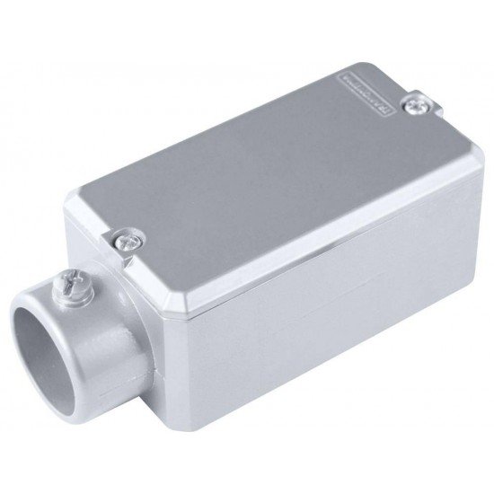 CONDULETE EM ALUMINIO TIPO E 1.1 2 COM ROSCA BSP COM TAMPA E COM PINTURA EPOXI TRAMONTINA