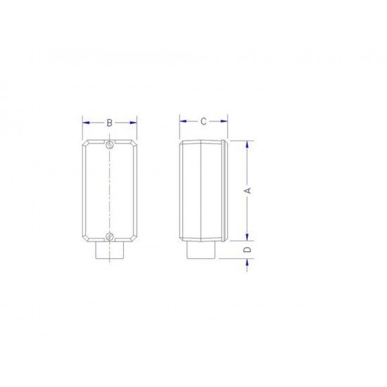 CONDULETE EM ALUMINIO TIPO E DE 1.1 2 COM TAMPA COM ROSCA BSP SEM PINTURA TRAMONTINA