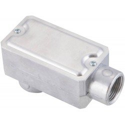 CONDULETE EM ALUMINIO TIPO LB DE 3 4 TAMPA ESTAMPADA ROSCA BSP SEM PINTURA TRAMONTINA