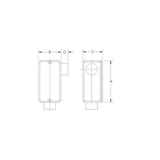 CONDULETE EM ALUMINIO TIPO LL DE 4 COM TAMPA COM ROSCA BSP COM PINTURA EPOXI TRAMONTINA