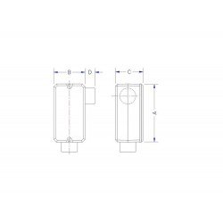 CONDULETE EM ALUMINIO TIPO LL DE 3 4 COM ROSCA BSP SEM PINTURA TRAMONTINA