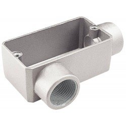 CONDULETE EM ALUMINIO TIPO LR DE 1.1 2 COM TAMPA SEM ROSCA SEM PINTURA TRAMONTINA