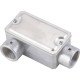 CONDULETE EM ALUMINIO TIPO LR DE 1 2 TAMPA ESTAMPADA ROSCA BSP SEM PINTURA TRAMONTINA
