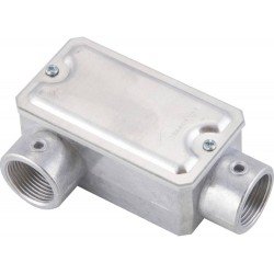CONDULETE EM ALUMINIO TIPO LR DE 1 2 TAMPA ESTAMPADA ROSCA BSP SEM PINTURA TRAMONTINA