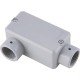 CONDULETE EM ALUMINIO TIPO LR 1.1 2 SEM ROSCA COM TAMPA E COM PINTURA EPOXI TRAMONTINA