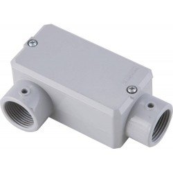 CONDULETE EM ALUMINIO TIPO LR 1.1 2 COM ROSCA BSP COM TAMPA E COM PINTURA EPOXI TRAMONTINA