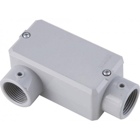 CONDULETE EM ALUMINIO TIPO LR 1.1 2 SEM ROSCA COM TAMPA E COM PINTURA EPOXI TRAMONTINA