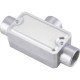 CONDULETE EM ALUMINIO TIPO T DE 1 2 TAMPA ESTAMPADA ROSCA BSP SEM PINTURA TRAMONTINA