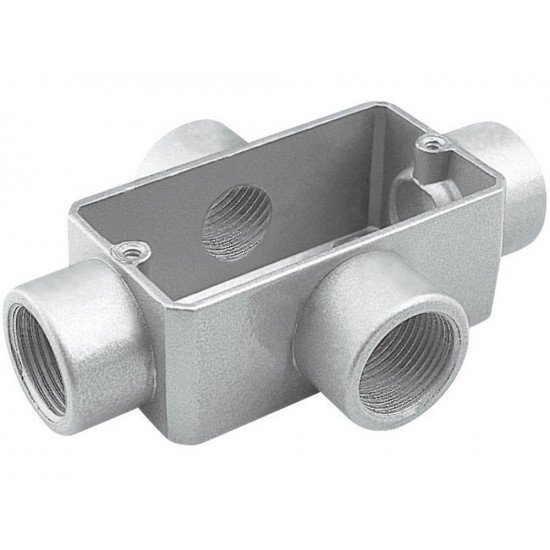 KIT 6 UNI CONDULETE EM ALUMINIO TIPO X DE 1 2 COM ROSCA BSP SEM PINTURA TRAMONTINA