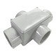 CONDULETE EM ALUMINIO TIPO X DE 3 COM TAMPA COM ROSCA NPT COM PINTURA EPOXI TRAMONTINA