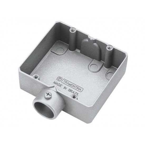 CONDULETE DUPLO EM ALUMINIO TIPO ED DE 3 4 COM ROSCA COM PINTURA EPOXI TRAMONTINA