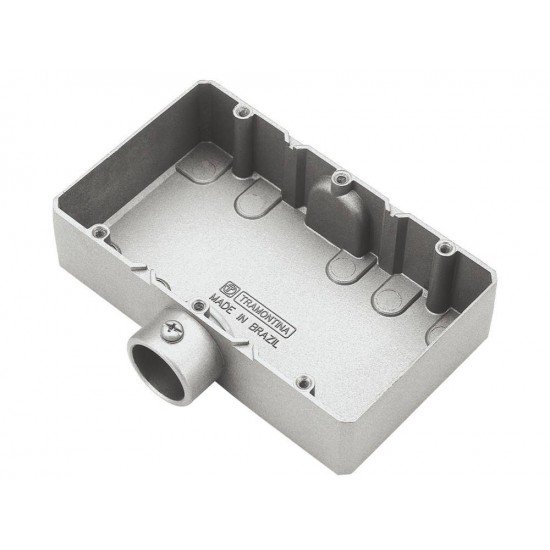 CONDULETE TRIPLO EM ALUMINIO TIPO ET DE 3 4 COM ROSCA COM PINTURA EPOXI TRAMONTINA