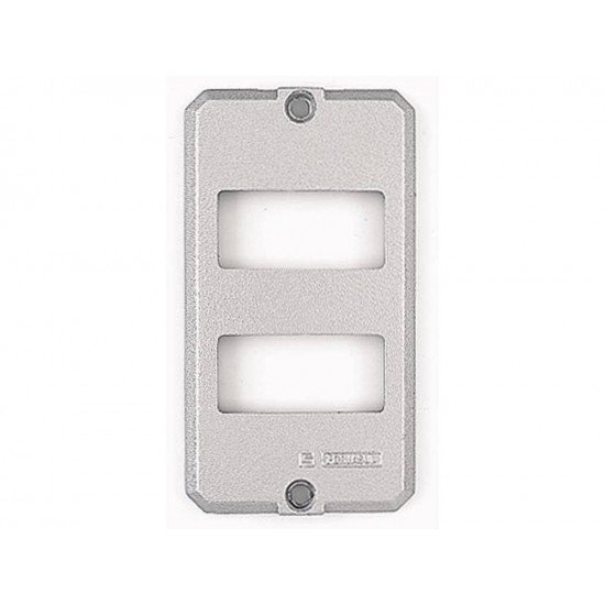 TAMPA 2 POSTOS AFASTADOS EM ALUMINIO PARA CONDULETE 1 2 E 3 4 COM PINTURA EPOXI TRAMONTINA