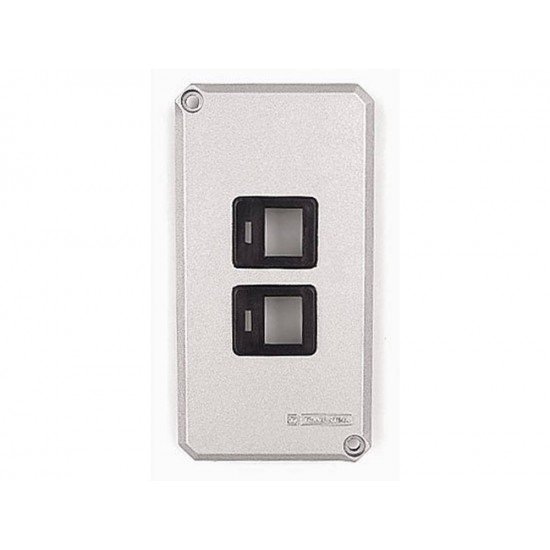 TAMPA 2 POSTOS CENTRAL 20X17 RJ 45 EM ALUMINIO PARA CONDULETE 1 SEM PINTURA TRAMONTINA