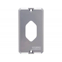 KIT 6 UNI TAMPA 1 POSTO VERTICAL TOMADA ALUMINIO PARA CONDULETE 1 2 E 3 4 C PINTURA EPOXI TRAMONTINA