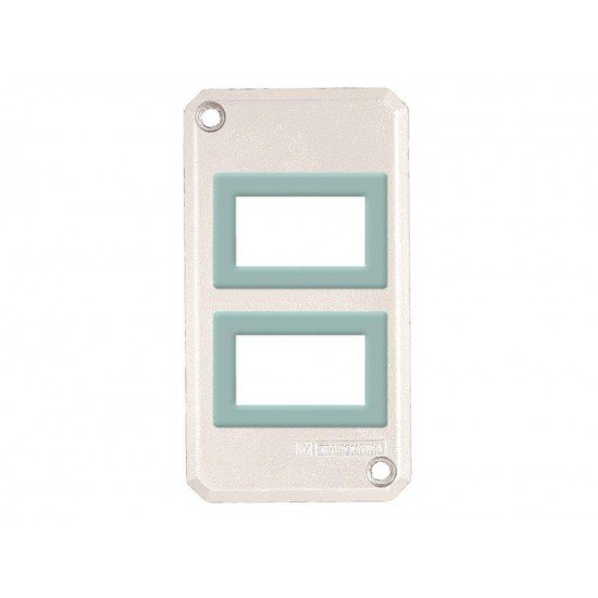 TAMPA 2 POSTOS HORIZONTAL MOD.LIZ LUX2 EM ALUMINIO PARA CONDULETE 1 SEM PINTURA TRAMONTINA