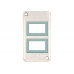 KIT 6 UNI TAMPA 2 POSTOS HORIZONTAL MOD.LIZ LUX2 ALUMINIO PARA CONDULETE 1 PINTURA EPOXI TRAMONTINA