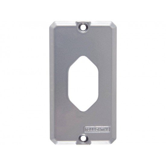 TAMPA 1 POSTO VERTICAL TOMADA EM ALUMINIO PARA CONDULETE 1 2 E 3 4 SEM PINTURA TRAMONTINA