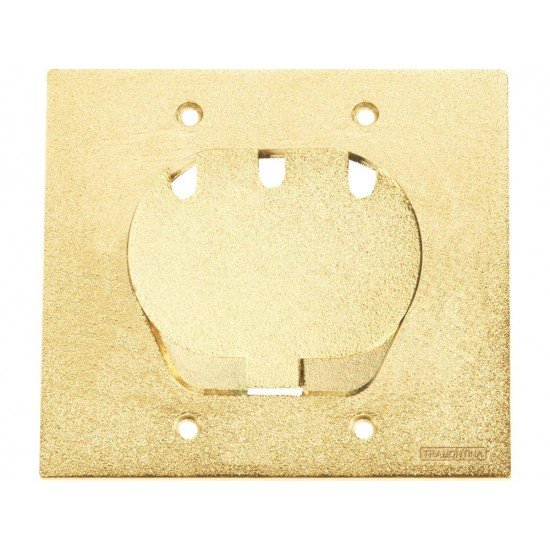 TAMPA 4X4 EM ALUMINIO COM 1 UNHA PARA TOMADA RJ45 COM PINTURA EPOXI DOURADA TRAMONTINA