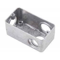 KIT 6 UNI CONDULETE MULTIPLO EM ALUMINIO MODELO L 1 COM TAMPA SEM PINTURA TRAMONTINA