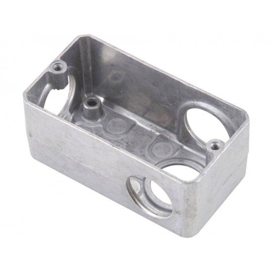 KIT 6 UNI CONDULETE MULTIPLO EM ALUMINIO MODELO L 3 4 COM TAMPA ESTAMPADA SEM PINTURA TRAMONTINA