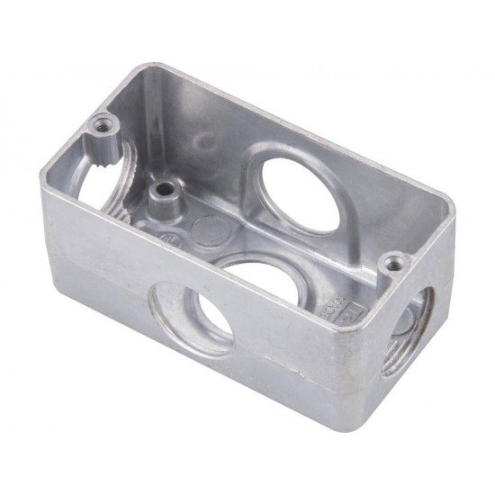 KIT 6 UNI CONDULETE MULTIPLO EM ALUMINIO MODELO X 3 4 SEM TAMPA SEM PINTURA TRAMONTINA