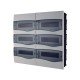 QUADROS DE DISTRIBUICAO EMBUTIR 72 DISJUNTOR DIN TRANSPARENTE TRAMONTINA