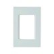 PLACA + SUPORTE 4X2 TERMOPLASTICO 3 POSTOS JUNTOS LINHA IZY FLAT BRANCO FOSCO TRAMONTINA