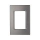 PLACA + SUPORTE 4X2 TERMOPLASTICO 3 POSTOS JUNTOS LINHA IZY FLAT CINZA GRAFITE TRAMONTINA