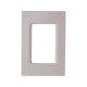 PLACA + SUPORTE 4X2 TERMOPLASTICO 3 POSTOS JUNTOS LINHA IZY FLAT BRANCO PEROLA TRAMONTINA