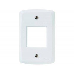 PLACA 4X2 EM TERMOPLASTICO COM 2 POSTOS JUNTOS LINHA LUX2 BRANCA TRAMONTINA