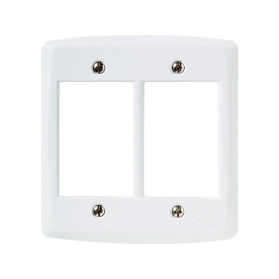 PLACA 4X4 EM TERMOPLASTICO COM 6 POSTOS LINHA LUX2 BRANCA TRAMONTINA