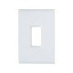 PLACA + SUPORTE 4X2 EM TERMOPLASTICO 1 POSTO VERTICAL LINHA LIZ BRANCA TRAMONTINA