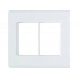 PLACA + SUPORTE 4X4 EM TERMOPLASTICO 6 POSTOS LINHA LIZ BRANCA TRAMONTINA