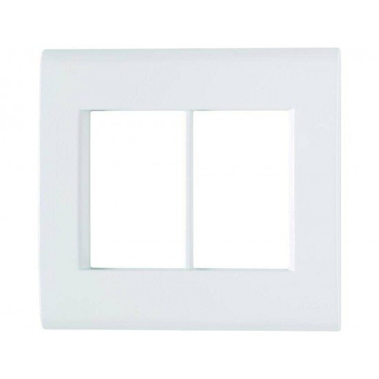 PLACA + SUPORTE 4X4 EM TERMOPLASTICO 6 POSTOS LINHA LIZ BRANCA TRAMONTINA