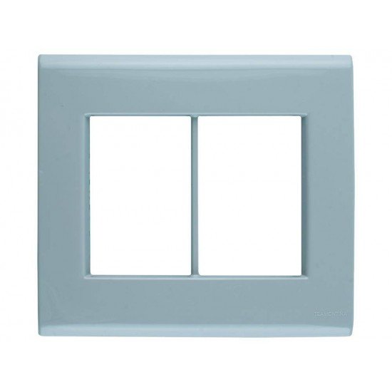 PLACA + SUPORTE 4X4 EM TERMOPLASTICO 6 POSTOS LINHA LIZ AZUL JEANS TRAMONTINA