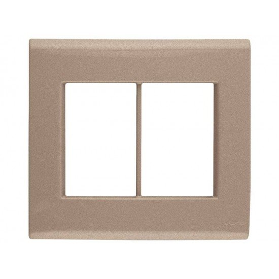 PLACA + SUPORTE 4X4 EM TERMOPLASTICO 6 POSTOS LINHA LIZ OURO VELHO TRAMONTINA