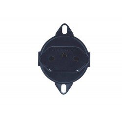 TOMADA 2P + T EM TERMOPLASTICO COMPONENTES METALICOS 10A 250V LINHA TRII PRETA TRAMONTINA