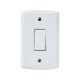 CONJUNTO PLACA 4X2 + 1 INTERRUPTOR PARALELO TERMOPL 10A 250V LINHA LUX2 BRANCO TRAMONTINA