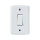 CONJUNTO PLACA 4X2 + 1 INTERRUPTOR BIPOLAR TERMOPL 10A 250V LINHA LUX2 BRANCO TRAMONTINA